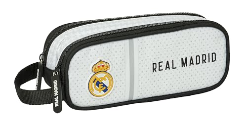 Safta Real Madrid 1. Team 24/25, Doppelmäppchen für Kinder, ideal für Kinder im Schulalter, bequem und vielseitig, Qualität und Widerstandsfähigkeit, 21 x 6 x 8 cm, Weiß/Grau, Weiß/Grau, Estándar, Safta Real Madrid 1. Team 24/25, Doppelmäppchen für Kinder, ideal für Kinder im Schulalter, bequem und vielseitig, Qualität und Widerstandsfähigkeit, 21 x 6 x 8 cm, Weiß/Grau, Weiß/Grau, Estándar, von safta