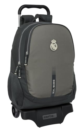 Safta Real Madrid 3. Team 24/25 Schulrucksack mit Trolley, ideal für Kinder verschiedener Altersgruppen, bequem und vielseitig, Qualität und Widerstandsfähigkeit, 33 x 15 x 43 cm, grau, M, Casual Safta Real Madrid 3. Team 24/25 Schulrucksack mit Trolley, ideal für Kinder verschiedener Altersgruppen, bequem und vielseitig, Qualität und Widerstandsfähigkeit, 33 x 15 x 43 cm, grau, M, Casual von safta