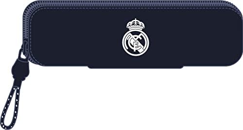 Safta Real Madrid – Federmäppchen aus Silikon, für Kinder, ideal für Kinder im Schulalter, bequem und vielseitig, Qualität und Haltbarkeit, 20 x 2 x 5,5 cm, Weiß, weiß, Estándar, Lässig von safta