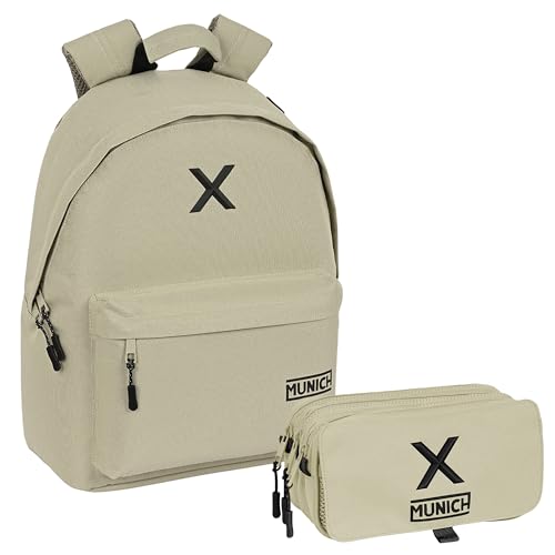 Safta Rucksack für Notebook 14,1 Zoll München Basicos Maulwurf + Dreifachtasche Big München Basicos Topo - Komplettpaket München Rucksack für Notebook 14,1 Zoll und Dreifach großes Federmäppchen, Safta Rucksack für Notebook 14,1 Zoll München Basicos Maulwurf + Dreifachtasche Big München Basicos Topo - Komplettpaket München Rucksack für Notebook 14,1 Zoll und Dreifach großes Federmäppchen, von safta