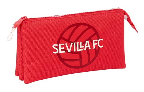Safta Sevilla FC Federmäppchen, dreifach, für Kinder, ideal für Kinder im Schulalter, bequem und vielseitig, Qualität und Widerstandsfähigkeit, 22 x 3 x 12 cm, Rot, rot, Estándar, Lässig Safta Sevilla FC Federmäppchen, dreifach, für Kinder, ideal für Kinder im Schulalter, bequem und vielseitig, Qualität und Widerstandsfähigkeit, 22 x 3 x 12 cm, Rot, rot, Estándar, Lässig von safta