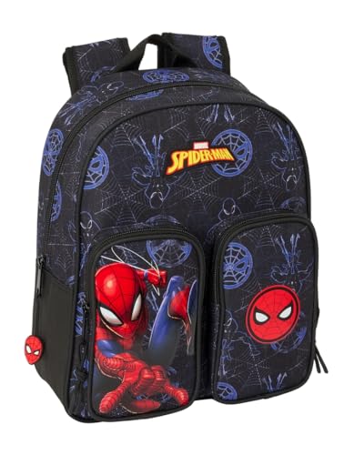 Safta Spiderman Attack Schulrucksack für Kinder, ideal für Kinder verschiedener Altersgruppen, bequem und vielseitig, Qualität und Widerstandsfähigkeit, 27 x 10 x 33 cm, Schwarz, M, Casual Safta Spiderman Attack Schulrucksack für Kinder, ideal für Kinder verschiedener Altersgruppen, bequem und vielseitig, Qualität und Widerstandsfähigkeit, 27 x 10 x 33 cm, Schwarz, M, Casual von safta