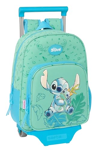 Safta Stich Aloha Kinderrucksack mit Trolley 705, ideal für Kinder verschiedener Altersgruppen, bequem und vielseitig, Qualität und Widerstandsfähigkeit, 26 x 11 x 34 cm, Türkis, türkis, Estándar, Safta Stich Aloha Kinderrucksack mit Trolley 705, ideal für Kinder verschiedener Altersgruppen, bequem und vielseitig, Qualität und Widerstandsfähigkeit, 26 x 11 x 34 cm, Türkis, türkis, Estándar, von safta