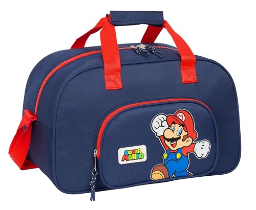 Super Mario World - Sporttasche, Rucksack, ideal für Kinder verschiedener Altersgruppen, bequem und vielseitig, Qualität und Widerstandsfähigkeit, 40 x 23 x 24 cm, Marineblau, Marineblau, Estándar, Super Mario World - Sporttasche, Rucksack, ideal für Kinder verschiedener Altersgruppen, bequem und vielseitig, Qualität und Widerstandsfähigkeit, 40 x 23 x 24 cm, Marineblau, Marineblau, Estándar, von safta