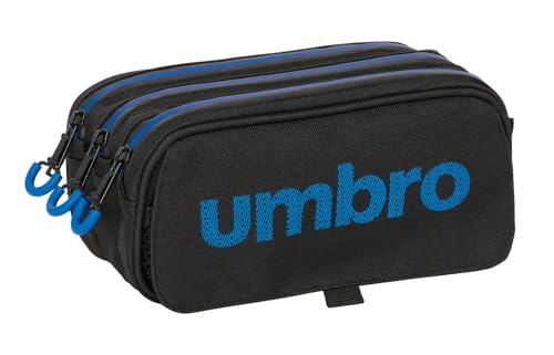 Safta Umbro Jet Black Federmäppchen, Dreifachmäppchen für Kinder, ideal für Kinder im Schulalter, bequem und vielseitig, Qualität und Widerstandsfähigkeit, 21,5 x 8 x 10 cm, Schwarz, M, Casual Safta Umbro Jet Black Federmäppchen, Dreifachmäppchen für Kinder, ideal für Kinder im Schulalter, bequem und vielseitig, Qualität und Widerstandsfähigkeit, 21,5 x 8 x 10 cm, Schwarz, M, Casual von safta