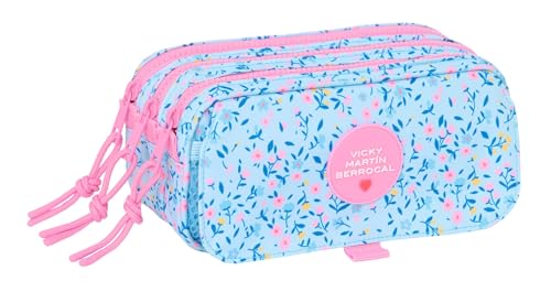 Safta VMB PARAÍSO - Dreifach-Federmäppchen für Kinder, ideal für Kinder im Schulalter, bequem und vielseitig, Qualität und Widerstandsfähigkeit, 21,5 x 8 x 10 cm, Hellblau/Hellrosa, M, Casual Safta VMB PARAÍSO - Dreifach-Federmäppchen für Kinder, ideal für Kinder im Schulalter, bequem und vielseitig, Qualität und Widerstandsfähigkeit, 21,5 x 8 x 10 cm, Hellblau/Hellrosa, M, Casual von safta