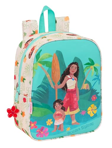 Safta Vaiana Kinderrucksack, Kinderrucksack, Schulrucksack, anpassbar an den Kinderwagen, ideal für Kindergärten, bequem und vielseitig, Qualität und Widerstandsfähigkeit, 22 x 10 x 27 cm, Beige/Blau, Safta Vaiana Kinderrucksack, Kinderrucksack, Schulrucksack, anpassbar an den Kinderwagen, ideal für Kindergärten, bequem und vielseitig, Qualität und Widerstandsfähigkeit, 22 x 10 x 27 cm, Beige/Blau, von safta