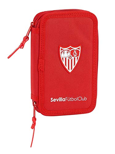 Sevilla FC, rot, 125x40x195 mm, Federmäppchen mit Zwei Fächern von safta