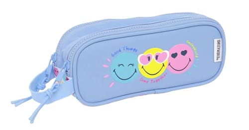 Smiley World Joyful Federmäppchen, doppelt, recycelbarer Stoff, Federmäppchen für Kinder, ideal für Kinder im Schulalter, bequem und vielseitig, Qualität und Widerstandsfähigkeit, 21 x 6 x 8 cm, Smiley World Joyful Federmäppchen, doppelt, recycelbarer Stoff, Federmäppchen für Kinder, ideal für Kinder im Schulalter, bequem und vielseitig, Qualität und Widerstandsfähigkeit, 21 x 6 x 8 cm, von safta