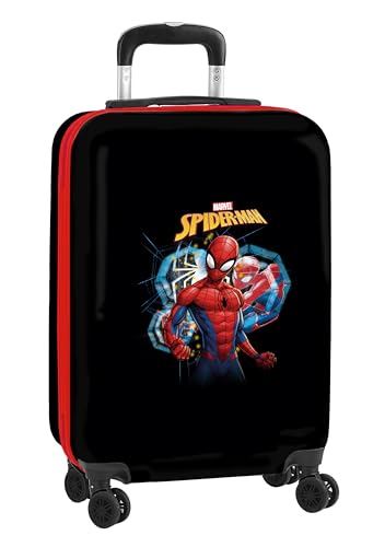 Spiderman Trolley für Kabinen, 50,8 cm, Koffer mit Rollen, Sicherheitsschloss, Leichter Koffer, 34,5 x 20 x 55 cm, Schwarz, Schwarz, Estándar, Lässig Spiderman Trolley für Kabinen, 50,8 cm, Koffer mit Rollen, Sicherheitsschloss, Leichter Koffer, 34,5 x 20 x 55 cm, Schwarz, Schwarz, Estándar, Lässig von safta