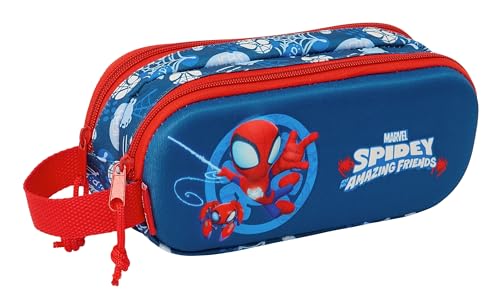 Spidey 3D Doppelmäppchen für Kinder, ideal für Kinder im Schulalter, bequem und vielseitig, Qualität und Widerstandsfähigkeit, 21 x 6 x 8 cm, Marineblau/Rot, Marineblau/Rot, Estándar, Lässig Spidey 3D Doppelmäppchen für Kinder, ideal für Kinder im Schulalter, bequem und vielseitig, Qualität und Widerstandsfähigkeit, 21 x 6 x 8 cm, Marineblau/Rot, Marineblau/Rot, Estándar, Lässig von safta