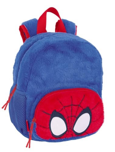 Spidey Kindergartenrucksack, anpassbar an den Wagen, einfache Reinigung, ideal für Kinder verschiedener Altersgruppen, bequem und vielseitig, Qualität und Widerstandsfähigkeit, 22 x 10 x 27 cm, von safta