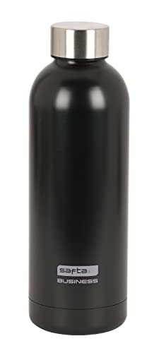 Thermosflasche, Edelstahl, 500 ml, Safta Business "Black", Schwarz, Estándar, Lässig von safta