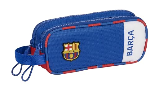 Safta F.C. Barcelona 2. Team – Federmäppchen für Kinder, Federmäppchen für Kinder, ideal für Kinder im Schulalter, bequem und vielseitig, Qualität und Beständigkeit, 21 x 6 x 8 cm, Blau und von safta