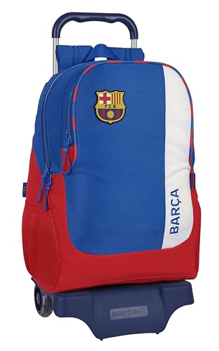 Safta FC Barcelona 2. Team-Schulrucksack mit Trolley, ideal für Kinder unterschiedlichen Alters, bequem und vielseitig, Qualität und Widerstandsfähigkeit, 33 x 15 x 43 cm, Blau und Kastanienbraun, Safta FC Barcelona 2. Team-Schulrucksack mit Trolley, ideal für Kinder unterschiedlichen Alters, bequem und vielseitig, Qualität und Widerstandsfähigkeit, 33 x 15 x 43 cm, Blau und Kastanienbraun, von safta