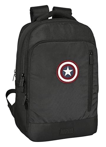 safta Unisex Kinder Artikel Tragbarer Rucksack 15,6 Zoll + Tablet + USB Capitan America Teen, bunt, Medium von safta