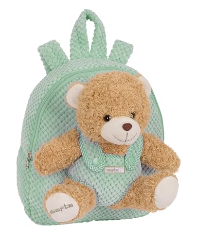 Safta - Vorschulrucksack mit Bär, Kindergartenrucksack, einfache Reinigung, ideal für Kinder, bequem und vielseitig, Qualität und Widerstandsfähigkeit, 23 x 7,5 x 27 cm, Türkis, türkis, Estándar, Safta - Vorschulrucksack mit Bär, Kindergartenrucksack, einfache Reinigung, ideal für Kinder, bequem und vielseitig, Qualität und Widerstandsfähigkeit, 23 x 7,5 x 27 cm, Türkis, türkis, Estándar, von safta