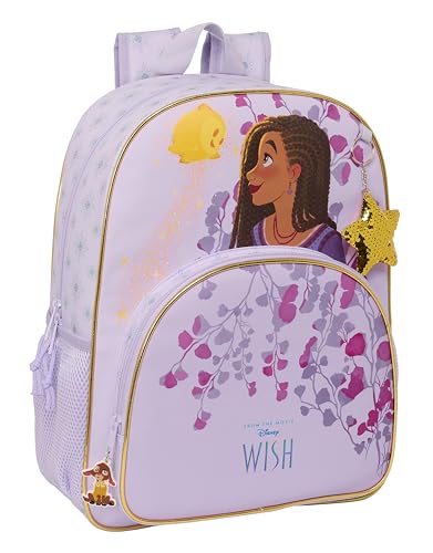 Safta WISH Schulrucksack, Kinderrucksack, Kinderrucksack, anpassbar an den Wagen, ideal für Schulkinder, bequem und vielseitig, Qualität und Widerstandsfähigkeit, 33 x 14 x 42 cm, Lila, Lila, von safta