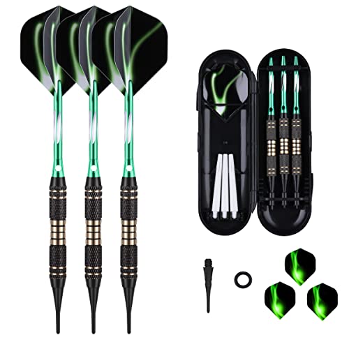 sanfeng Dartpfeile, Dartpfeile mit Kunststoffspitze 18 Gramm, 3 Stück Profi Softdarts Pfeile 16 Gramm für elektronische dartscheibe, 6 Flights 50 Anti-Lose Gummiringe 30 Spitzen sanfeng Dartpfeile, Dartpfeile mit Kunststoffspitze 18 Gramm, 3 Stück Profi Softdarts Pfeile 16 Gramm für elektronische dartscheibe, 6 Flights 50 Anti-Lose Gummiringe 30 Spitzen von sanfeng