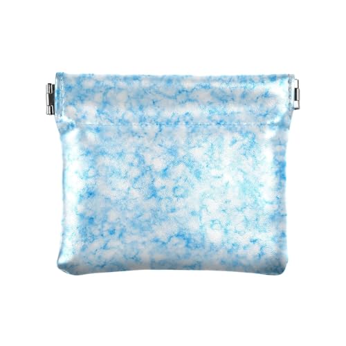 Seamless Blue Aesthetics Mystery Blue Damen Kleine Leder Münzgeldbörse Geldbörse Geldbörse Praktischer Münzhalter für Mädchen Damen Handtasche Nahtlos Blau Ästhetik Mystery Blue 1 Size Fashion, von sanluoli