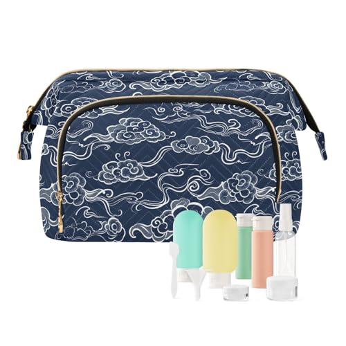 sanluoli Purple Universe Kulturbeutel Essentials Kapazität Reise Kosmetiktasche Damen Münzgeldbörse für Reisen Make-up, Wolken Wind traditionell chinesisch, 1 size von sanluoli