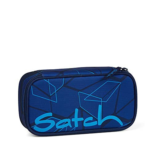Satch Schlamperbox - Mäppchen groß, Trennfach, Geodreieck - Next Level - Blau, einheitsgröße von satch