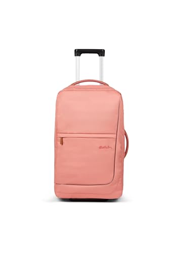 satch Flow M Trolley Koffer Handgepäck 35 l 54x32x23 cm oder Koffer groß 55 l 65x37x29 cm, inkl. Wäschebeutel, Reisegepäck Pure Coral - Korall von satch