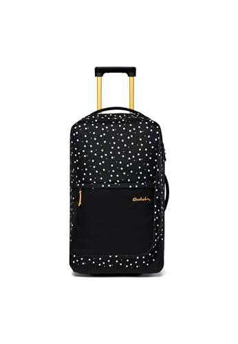satch flow M Trolley Koffer Handgepäck 35 l 54x32x23 cm oder Koffer groß 55 l 65x37x29 cm, inkl. Wäschebeutel, Reisegepäck Lazy Daisy - Schwarz satch flow M Trolley Koffer Handgepäck 35 l 54x32x23 cm oder Koffer groß 55 l 65x37x29 cm, inkl. Wäschebeutel, Reisegepäck Lazy Daisy - Schwarz von satch