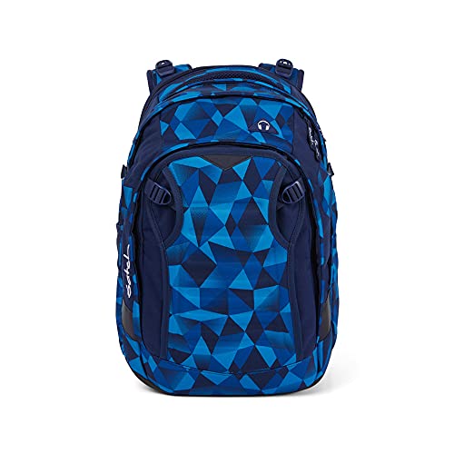 satch match Schulrucksack - ergonomisch, erweiterbar auf 35 Liter, extra Fronttasche, Blue Crush - Blau von satch