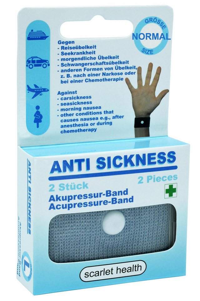 scarlet products Akupressur-System-Bandage, scarlet health Akupressurband »Sea« 1 Paar (2 Stück) Erwachsene,Kinder von scarlet products