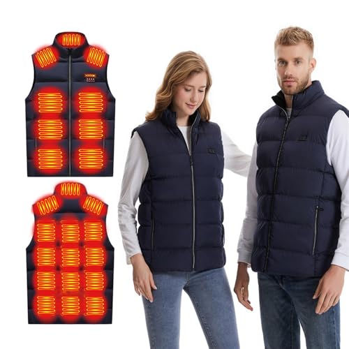 Beheizte Weste für Herren Damen, USB Heizjacke Heizweste Leichte Elektrische Beheizbare Jacke Wärmeweste Winter mit 3 Einstellbar Temperatur, 21 Heizzone, für Outdoor Camping Jagd Skifahren,Blue,M Beheizte Weste für Herren Damen, USB Heizjacke Heizweste Leichte Elektrische Beheizbare Jacke Wärmeweste Winter mit 3 Einstellbar Temperatur, 21 Heizzone, für Outdoor Camping Jagd Skifahren,Blue,M von scosao