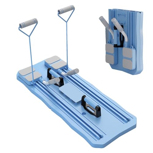 scyca Multifunktionales Pilates-Board | Faltbares Bauchmuskeltrainer-Board Pilates-Reformer-Brett Bauchmuskel-Trainingsboard, mit integriertem Telefonhalter, Ellenbogenstütze, Widerstandsbändern von scyca