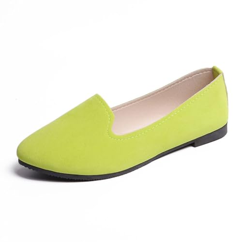 seiveini Ballerinas Damen Elegant Pumps Flache OL Casual Flache Schuhe für Damen mit Spitzer Zehe Damen-Ballerinas Bequeme Weich Damenschuhe Vintage Einfarbig A Hellgrün 40 EU seiveini Ballerinas Damen Elegant Pumps Flache OL Casual Flache Schuhe für Damen mit Spitzer Zehe Damen-Ballerinas Bequeme Weich Damenschuhe Vintage Einfarbig A Hellgrün 40 EU von seiveini