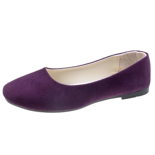 seiveini Damen Ballerina Bequeme Slip On Flach Damen Geschlossene Ballerinas Flach Freizeit Tanzschuhe Frauen Flats Halbschuhe Damen Ballerinas Elegant Flache Schuhe Retro A Dunkelviolett 41 EU seiveini Damen Ballerina Bequeme Slip On Flach Damen Geschlossene Ballerinas Flach Freizeit Tanzschuhe Frauen Flats Halbschuhe Damen Ballerinas Elegant Flache Schuhe Retro A Dunkelviolett 41 EU von seiveini