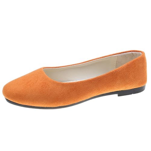 seiveini Damen Ballerina Bequeme Slip On Flach Damen Geschlossene Ballerinas Flach Freizeit Tanzschuhe Frauen Flats Halbschuhe Damen Ballerinas Elegant Flache Schuhe Retro A Orange 36 EU seiveini Damen Ballerina Bequeme Slip On Flach Damen Geschlossene Ballerinas Flach Freizeit Tanzschuhe Frauen Flats Halbschuhe Damen Ballerinas Elegant Flache Schuhe Retro A Orange 36 EU von seiveini