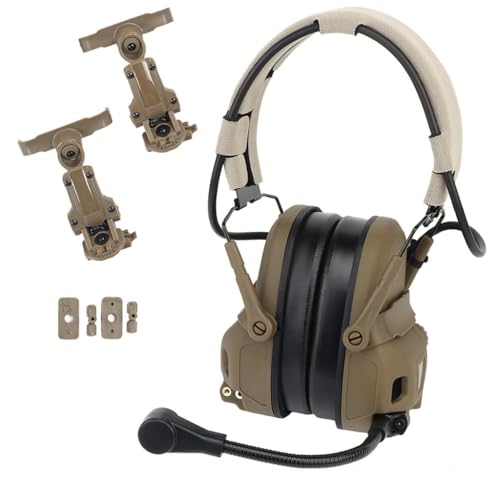 seweoq Taktisches Headset Ohne Tonaufnahme/Rauschunterdrückung, Airsoft-Schieß-Headset for OPS Core ARC Helm(Color:CB) von seweoq