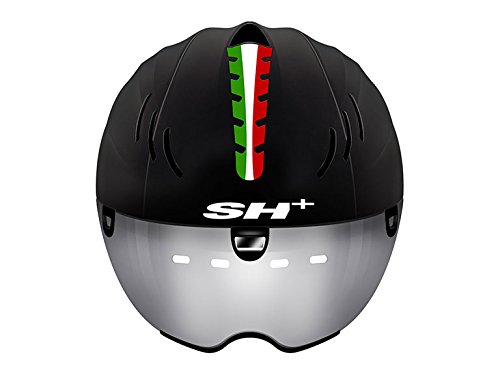 sh+ Triaghon HF Fahrradhelm, Unisex, Erwachsene, Schwarz/Flag, 53 XXS-56 S von sh+