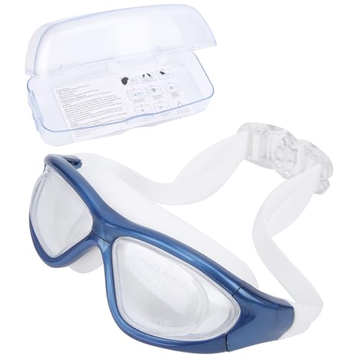shenruifa Schwimmbrille für Erwachsene, Antibeschlag-Linse, UV-Schutz, kein Auslaufen, Galvanisierte Schwimmbrille (Blau) von shenruifa