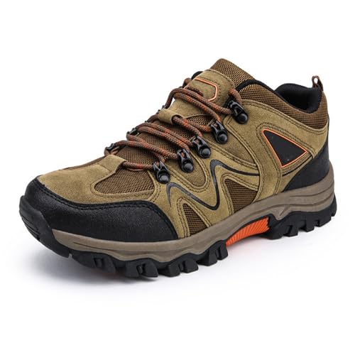 Leichtgewichtige, atmungsaktive, orthopädische Outdoor-Wanderschuhe für Herren, orthopädische Outdoor-Wanderschuhe für Herren, wasserdichte, leichte, atmungsaktive Outdoor-Trekkingschuhe (Braun,EU:42) von shenyoukong