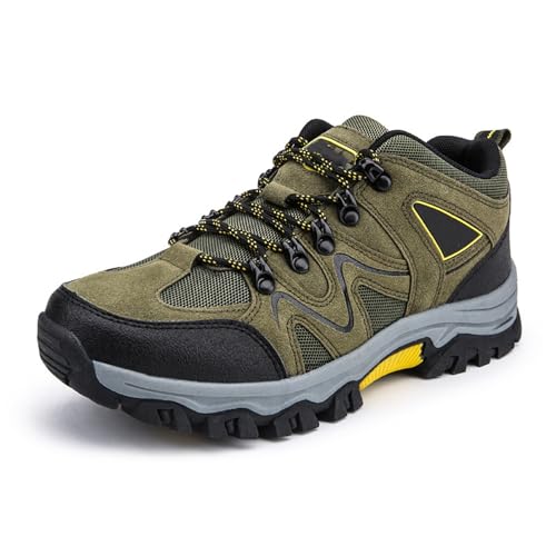 Leichtgewichtige, atmungsaktive, orthopädische Outdoor-Wanderschuhe für Herren, orthopädische Outdoor-Wanderschuhe für Herren, wasserdichte, leichte, atmungsaktive Outdoor-Trekkingschuhe (Grün,EU:42) von shenyoukong