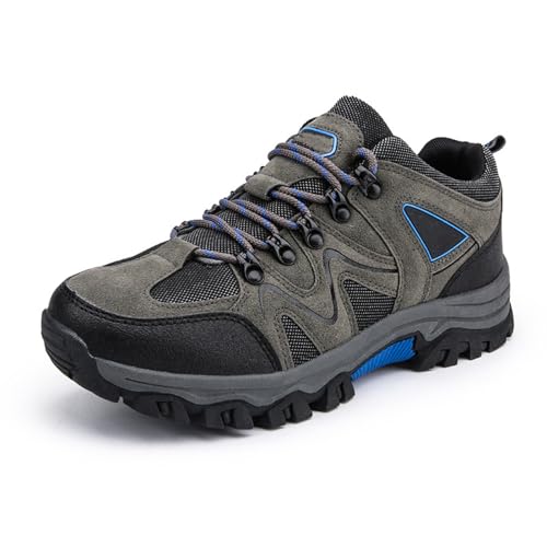 Leichtgewichtige, atmungsaktive, orthopädische Outdoor-Wanderschuhe für Herren, orthopädische Outdoor-Wanderschuhe für Herren, wasserdichte, leichte, atmungsaktive Outdoor-Trekkingschuhe (Grau,EU:47) von shenyoukong