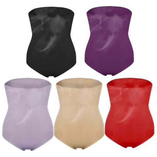 shenyoukong Entsprechend Bauchkontrolle, Entsprechend Shapewear, Hoch Taillierte Shapewear-Höschen Zur Bauchkontrolle, Hoch Taillierte Shaping-Höschen Für Frauen (XL/XXL,5 Stück) von shenyoukong