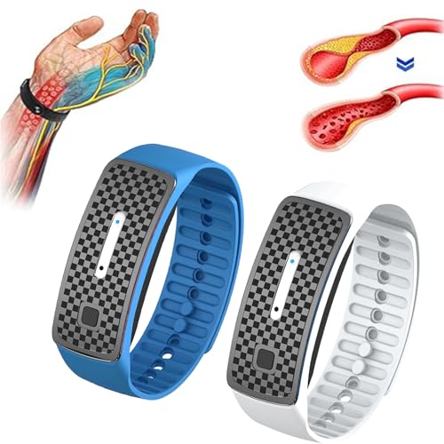 shenyoukong JOSFIT Wristband, JOSFIT, JOSFIT 𝐔𝐥𝐭𝐫𝐚𝐬𝐨𝐧𝐢𝐜 Wristband, Lympunclog 2024 New Titanium Wristband,Lympunclog Titanium Unclog Wristband,for Men and Women (White+Blue) von shenyoukong