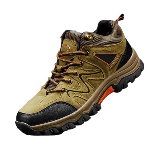 shenyoukong Leichtgewichtige, Atmungsaktive, Orthopädische Outdoor-Wanderschuhe Für Herren, Orthopädische Outdoor-Wanderschuhe Für Herren, wasserdichte, Leichte, Atmungsaktive (Grüner Plüsch,EU:42) von shenyoukong