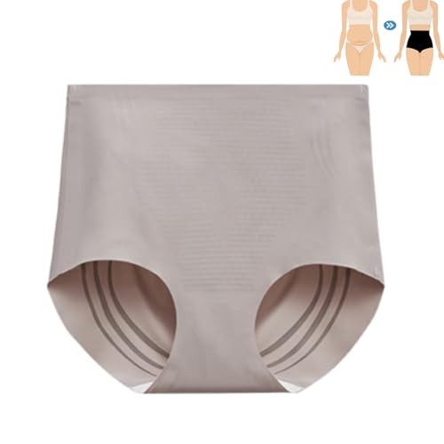 shenyoukong Nahtlose Damen-Höschen Mit Po-Lifting Und Bauchkontrolle, Shapewear-Höschen Mit Bauchkontrolle, Nahtlose Mieder-Höschen, Hoch Taillierte Slips Mit Bauchkontrolle (Grau,2XL) von shenyoukong