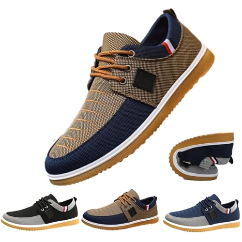 shenyoukong Walk – Italienische Wanderschuhe, Gaetano Orthopädische Schuhe, Orthopädische Bequeme Herren-Sneaker, Leichte Business-Oxfords Mit Schnürung (braun,EU:39) von shenyoukong