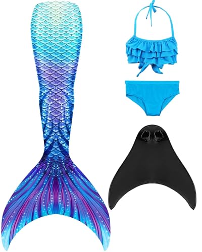 shepretty meerjungfrauenflosse mädchen Neuer Mermaid Tail Badeanzug für Erwachsene und Kinder,XiaoM33-140 von shepretty