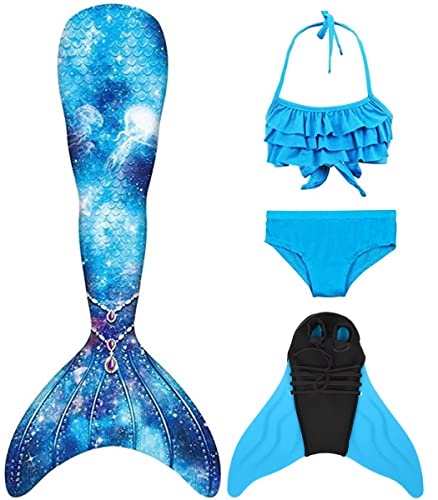 shepretty meerjungfrauenflosse mädchen Neuer Mermaid Tail Badeanzug für Erwachsene und Kinder,lanpuJCKA15+WJF46-110 von shepretty