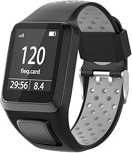 Shieranlee Uhrenarmband kompatibel for Tomtom Watch, Uhrenarmband Silikon Uhrenbänder für Tomtom Runner 2/ Runner 3/ Spark/Golfer 2 Sports GPS Running Smartwatch von shieranlee