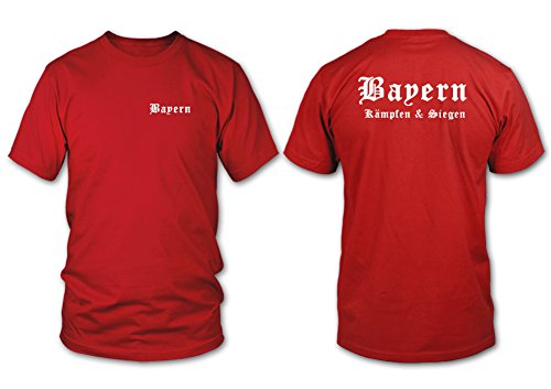 Bayern - Kämpfen & Siegen - Fan T-Shirt - Rot - Größe L Bayern - Kämpfen & Siegen - Fan T-Shirt - Rot - Größe L von shirtloge